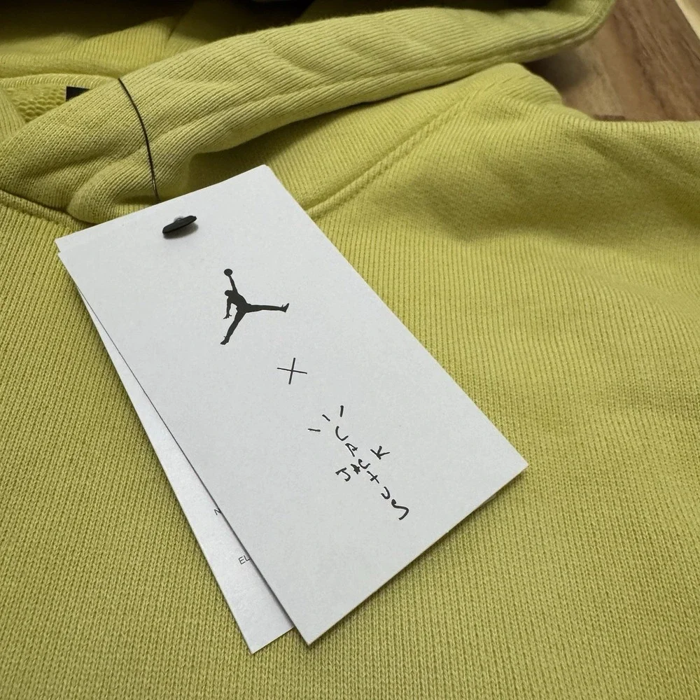 Jordan Travis Scott Hoodie Mens XL Celery Heavyweight Streetwear Pullover NWT